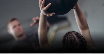 Personal training at a fitness center.