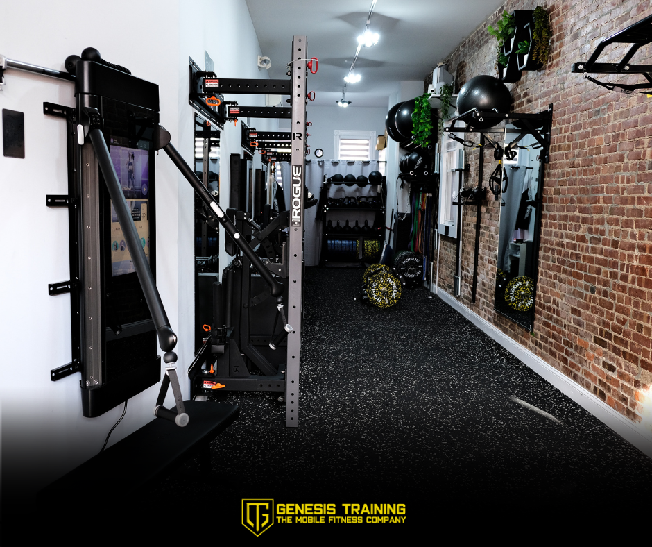 The Rent-a-Rack session showcases a fully equipped space with state-of-the-art fitness equipment, providing a top-notch training environment. The area is filled with up-to-date exercise machines and tools, offering a wide range of options for individuals to enhance their workout routines